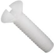 10-32 x 1" Nylon Flat Head Slotted Machine Screw