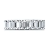 6.00ct Emerald Eternity Moissanite Band