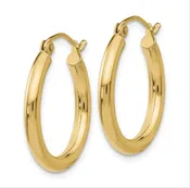 Gold Hoops (1 inch) — Santisi & Bove