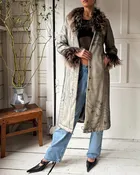 00s Cavalli Tibetan Lamb Sweater Coat | S