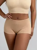 EverydayEase Mid-Waist Shorts in Sandstone