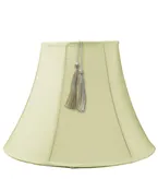 10x20x15 Bell Shantung Lamp Shade Tassel Eggshell