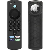 Amazon Fire TV Stick 4K (3rd Gen) Remote Black Silicone Case - Apple AirTag