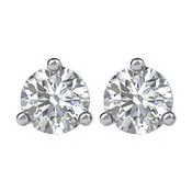 14K White Gold Cocktail-Style Diamond Stud Earrings