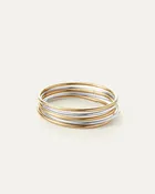 6" Dane Bangle Set 5-Pack - Two-Tone