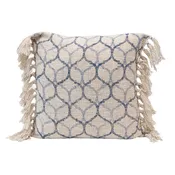 20" Sq Cotton Blend Pillow w