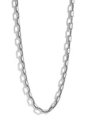 4mm Wide Italian Chain Link Sterling Silver Necklace
