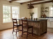 24"H Ladderback Barstool Wood Seat