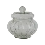 3 Cup Ribbed Glass Jar with Lid