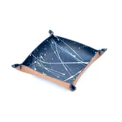 Black with White Splatter Laced Tray — Made Solid