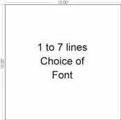10" x 10" Sign/Nameplate - Plastic - Choice of Font