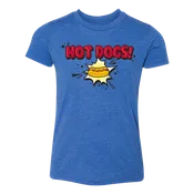 108 Stitches Royal Hot Dog Burst Youth Tee