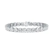 14.17 CT. Round Brilliant Diamond Tennis Bracelet in 14K White Gold