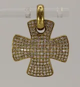 Sonia Bitton 18k Yellow Gold Diamond Maltese Cross Pendant
