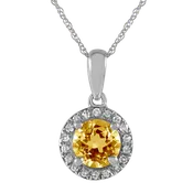 10 Karat White Citrine Pendant
