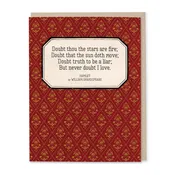 Never Doubt I Love Shakespeare Love Card