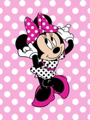 "2 CUTE" MINNIE TWIN/FULL DISNEY RACHELLE BLANKET-(SOLID PACK 12 ITEMS PER CASE)