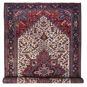 10'10"x19'3" Ivory Vintage Zoroastrian Heris Hand Knotted Soft Wool XL Rug 78789