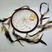 Brown Dreamcatcher with Crystal Beads