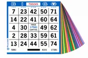1-On Bingo Paper – Collated Books (Multiple Color Rotations Available)