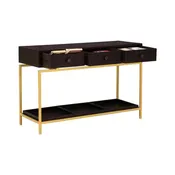 Beverly Grove Black and Gold Console Table