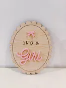 Its a Girl Oval Sign