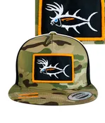 "Buck-Eye Patch" Unisex Multicam Snapback Trucker Hat