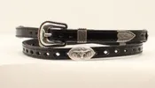 3D DH100 Black Oval Longhorn Buckle Set Hat Band