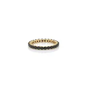 14k Black Diamond Eternity Stacking Ring