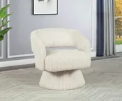 BQ-AC293: Swivel Barrel Accent Chair in Striped Velvet