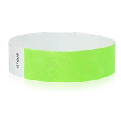 3/4" Solid Color Tyvek® Wristbands - Neon Green
