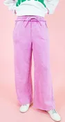 Acid Wash Fleece Palazzo Sweatpants
