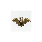 Fat Bat Stamping Oxidized Brass 71mm (1) - Vintage Jewelry Supplies