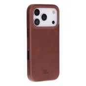 Arden Full-Grain Leather Wrap MagSafe Case for iPhone 17 Pro Max, Brown