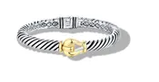 Classic Cable Buckle Bracelet in Silver and 14K Gold