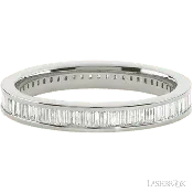 10K White Gold band with 64 Baguette Lab Grown Diamond having TCW-1.28