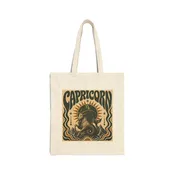 Capricorn Zodiac Canvas Tote Bag —Astrology Tote — Charmed on South