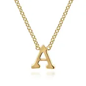 "A" Initial Necklace