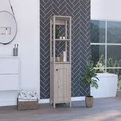 Arctic Linen Cabinet, With Four Shelves, Single Door Cabinet