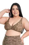 Bralette Animal Print SMI03053 con Realce Natural Mujer