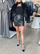 Abril Faux Fur Jacket in Black