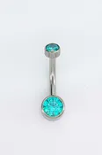 Cyan Gem Navel Ring — Body Jewlz