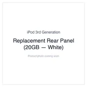 iPod 3G — Replacement Rear Panel (20GB — White)