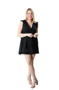 Abigail Flutter Sleeve Romper | Eyelet Cotton Romper