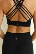 Black Soft Sculpt Cross Strap Tank Bra