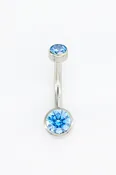Blue Gem Navel Ring — Body Jewlz