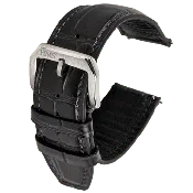 HMS Crocodile Embossed Leather Watch Strap