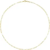 14k Gold Paperclip 18" Layering Chain