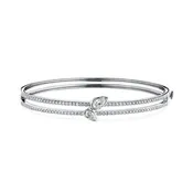 1.00 CTW Double Row Diamond Bangle
