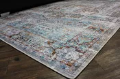 Beige Vintage Faded Design Printed Style Area Rug/ Carpet